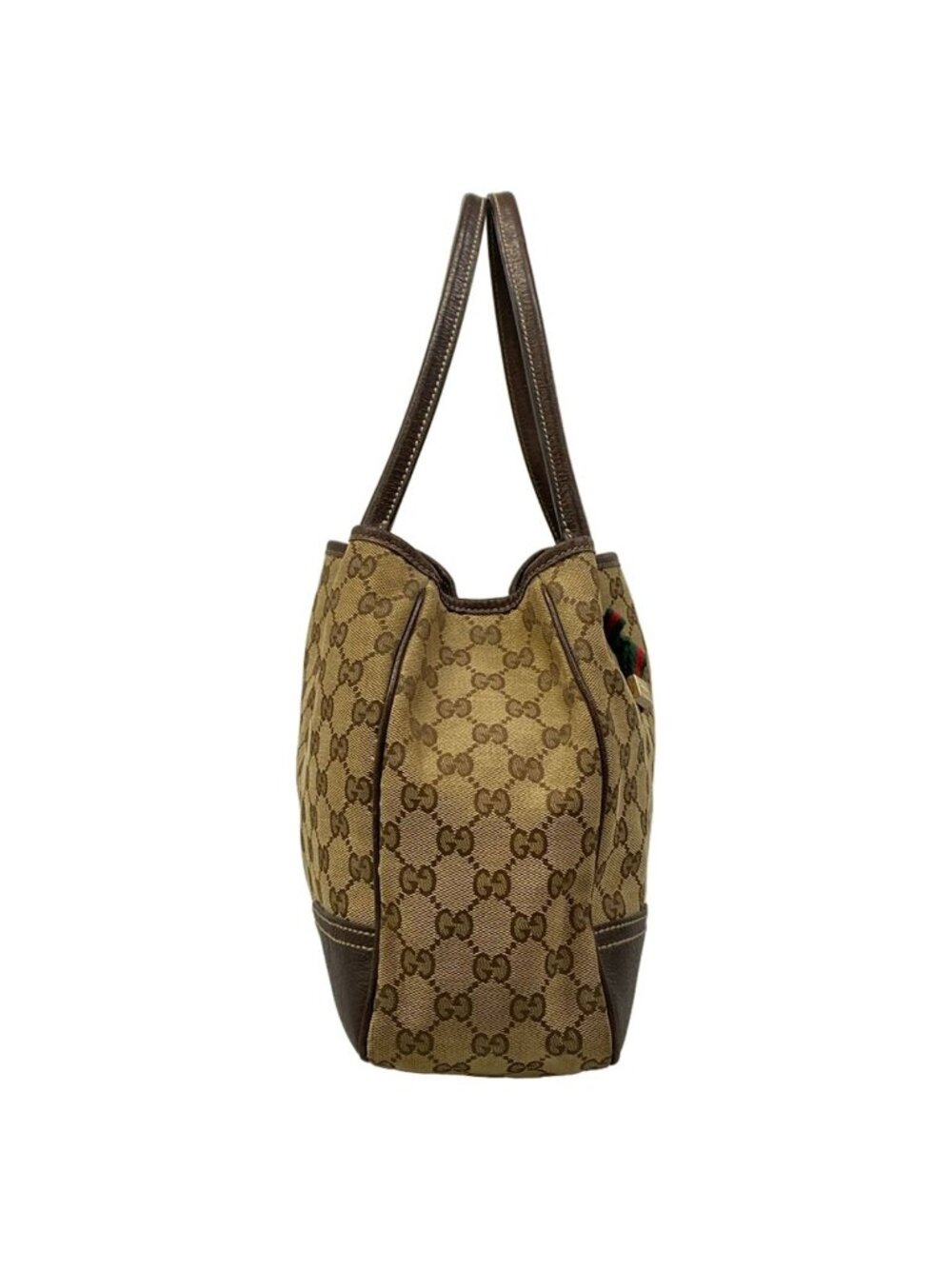 Gucci Tote Beige Dark Brown Leather - Picture 2 of 15